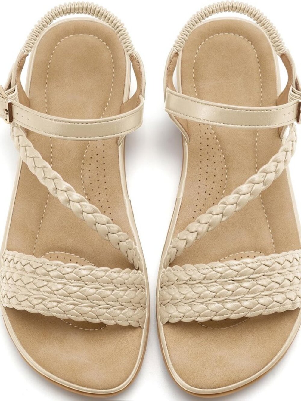 Stylish Summer Strappy Flats for Women - Comfortable Casual Walking Sandals